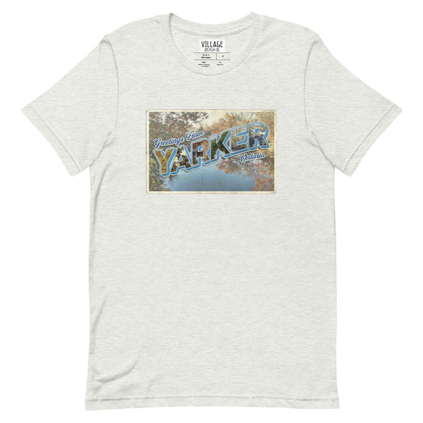Greetings From Yarker Ontarion Retro Postcard T-Shirt (Unisex)