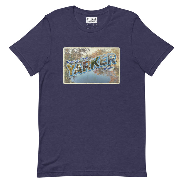 Greetings From Yarker Ontarion Retro Postcard T-Shirt (Unisex)